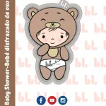 Cortador de galletas – Baby Shower- Bebé Oso – Diseño