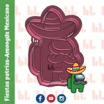 Cortador de galletas - AmongUs Mexicano - Fiestas Patrias -Sello