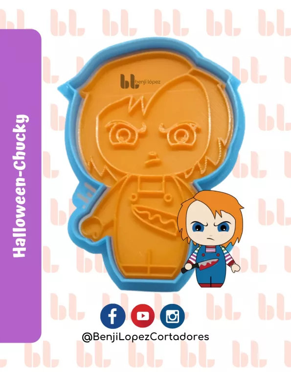 Cortador de galletas – Chucky – Halloween -Diseño