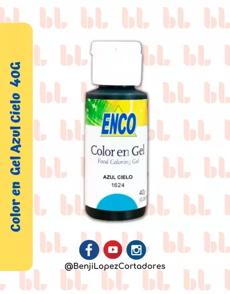 Color en Gel Azul Cielo 40G - ENCO - Portada