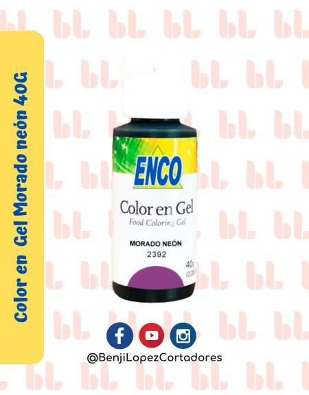 Color en Gel Morado Neon 40G - ENCO - Portada