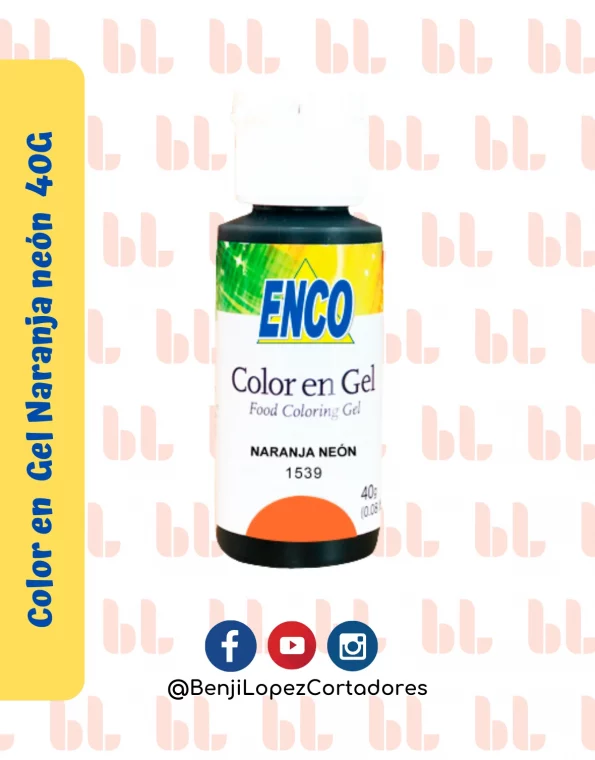 Color en Gel Naranja Neon 40G – ENCO – Portada