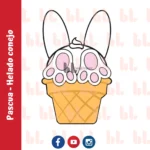 Cortador de galletas – Helado conejo – Portada