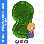Cortador de galletas con sello – Princesas Disney-Anna Frozen