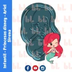 Cortador de galletas con sello – Princesas Disney-Ariel Sirenita