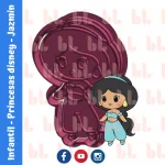Cortador de galletas con sello – Princesas Disney-Jasmín Aladín