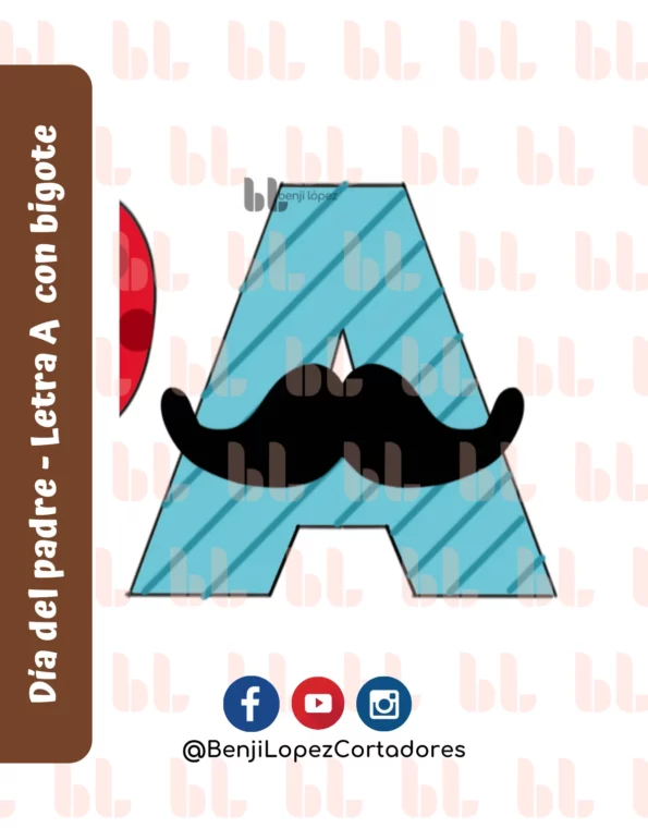 Cortador de galletas – Letra A con bigote – Portada