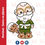 Cortador de galletas – Santa en Pijama – Portada