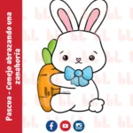 Cortador de galletas – Conejo abrazando una zanahoria – Portada
