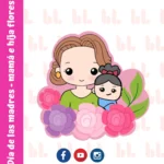 Cortador de galletas – Mamá e hija flores – Portada