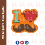 Cortador de galletas – I love bigote – Portada