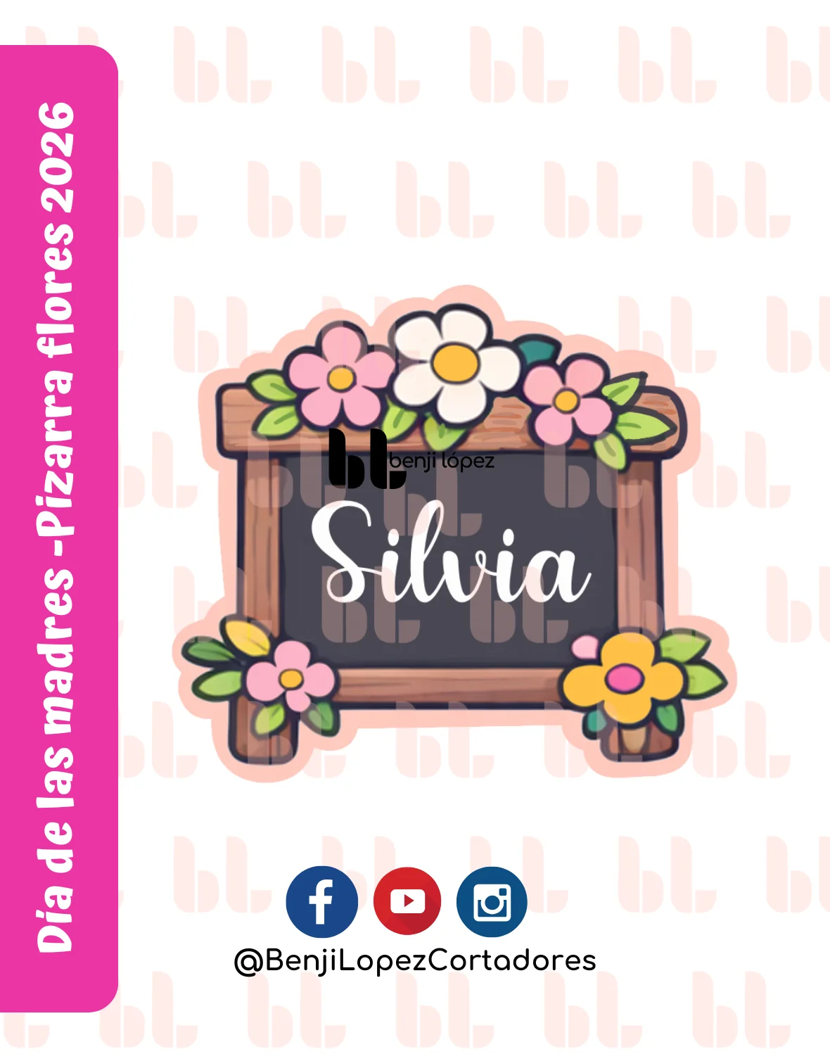 Pizarra flores 2026